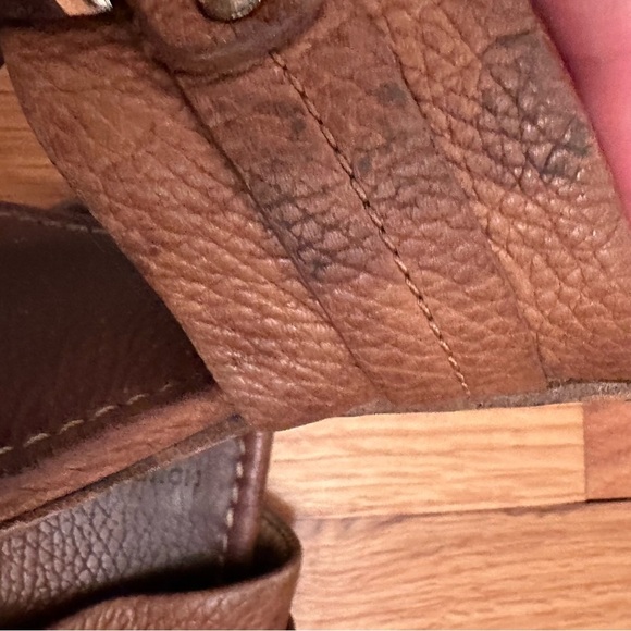 Tory Burch Brown Leather Flat Thong Sandals Size 8 - Picture 6 of 8